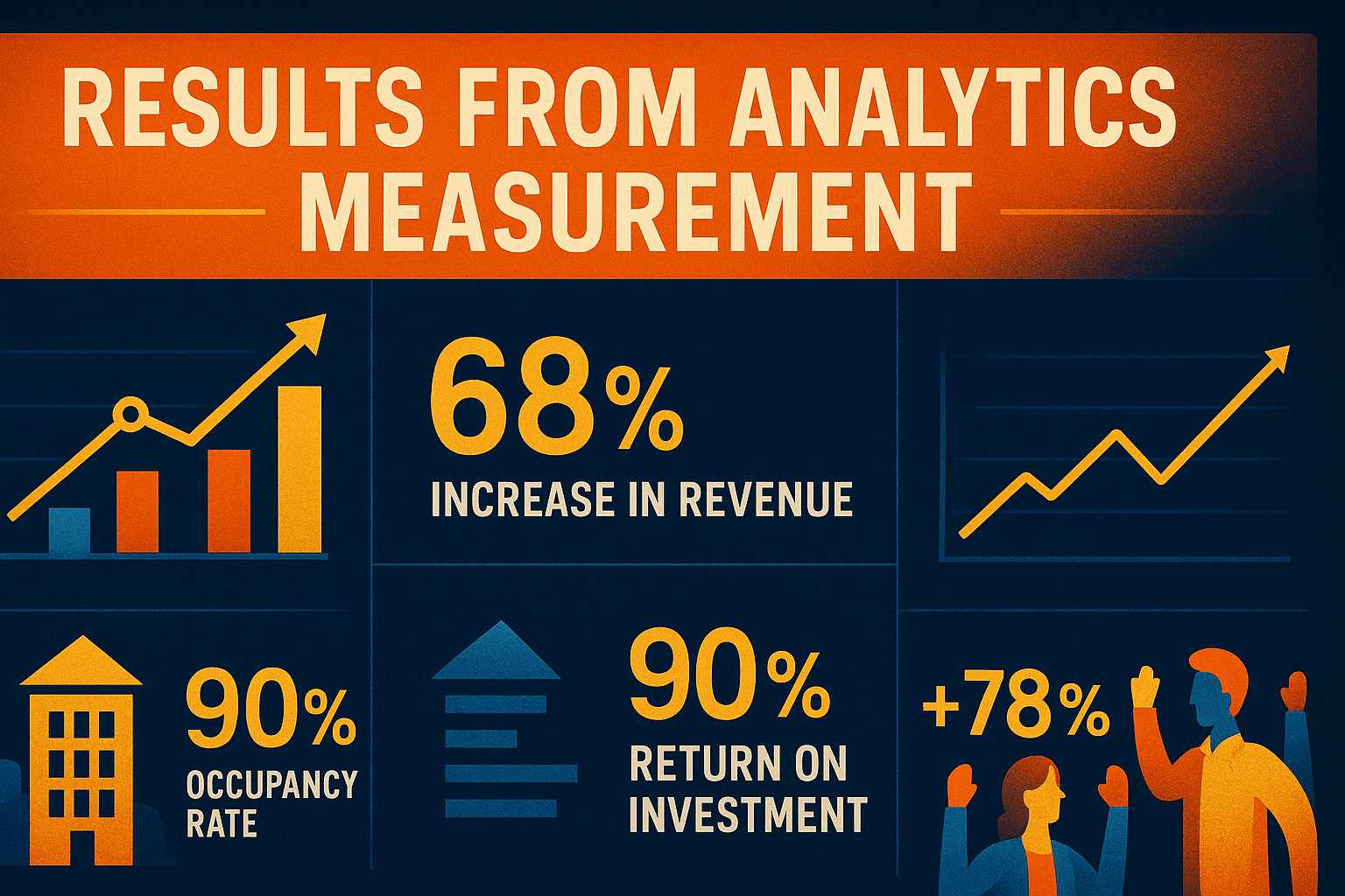 Analytics & Measurement for Property Management - results infographic (Design Delulu)