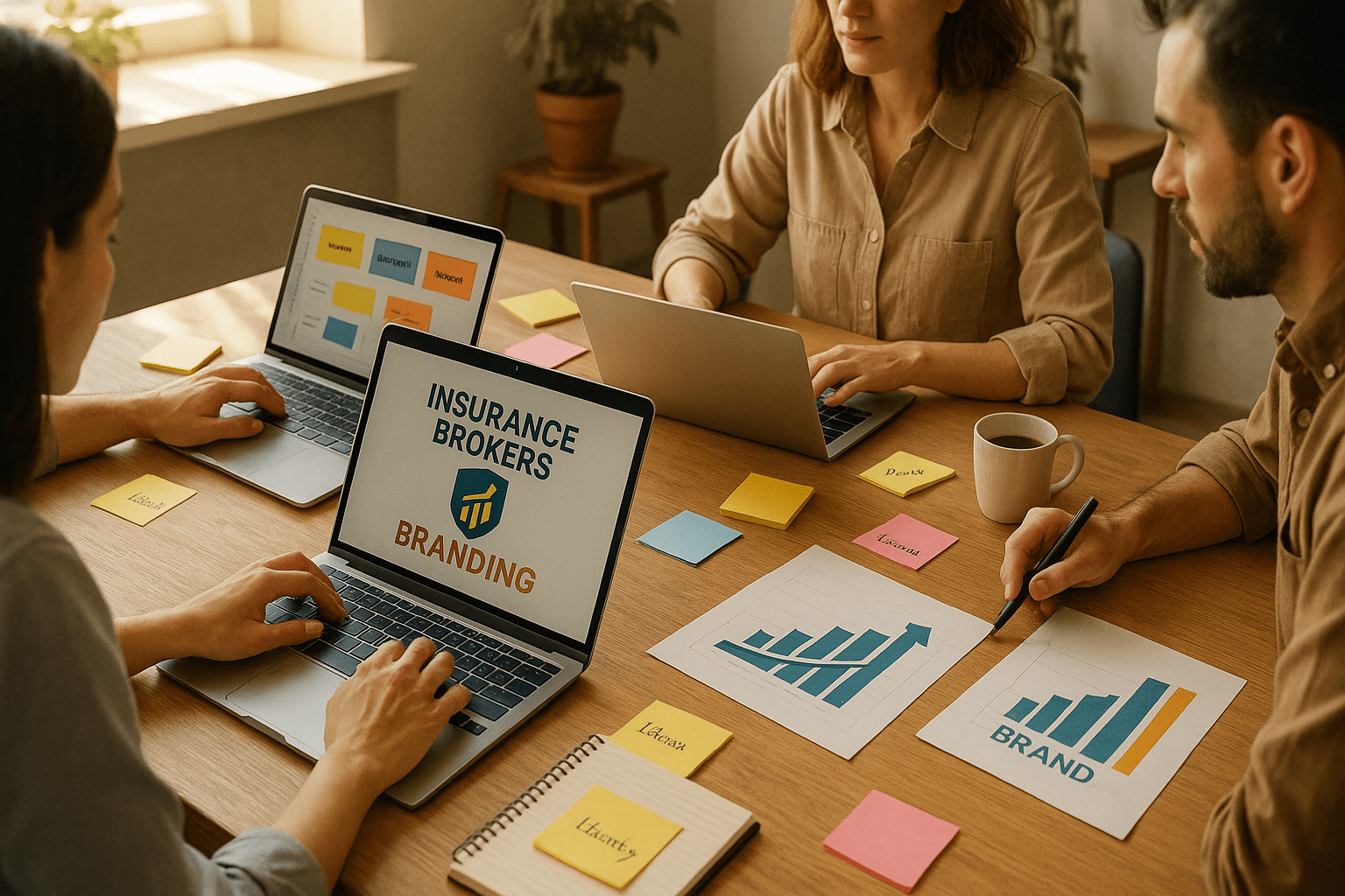 Branding for Insurance Brokers - workflow diagram (Design Delulu)