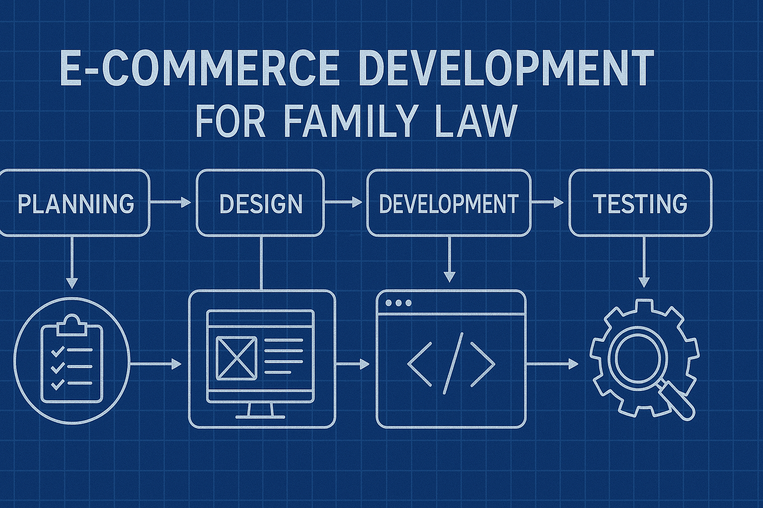E-commerce Development for Family Law - workflow diagram (Design Delulu)