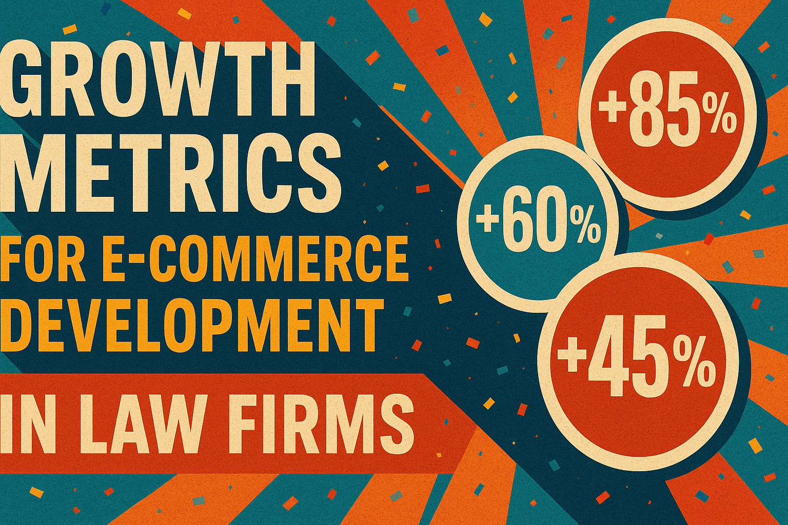 E-commerce Development for Law Firms - results infographic (Design Delulu)