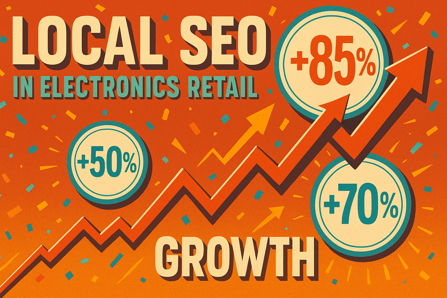 Local SEO for Electronics Retail - results infographic (Design Delulu)