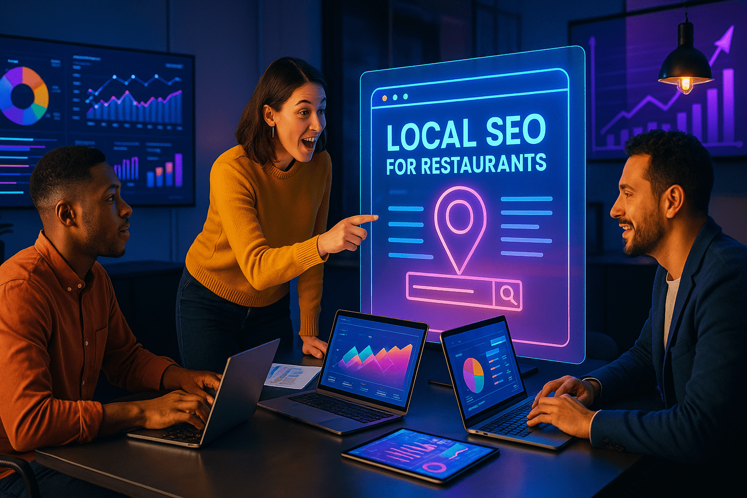 Local SEO for Restaurants - workflow diagram (Design Delulu)