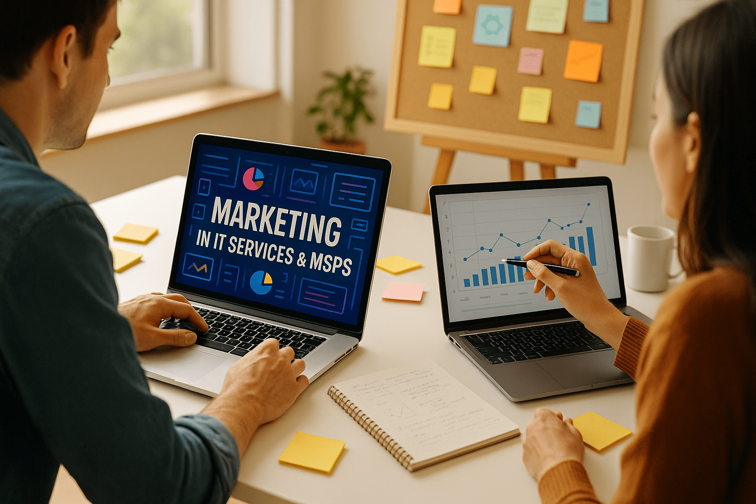 Marketing for IT Services & MSPs - workflow diagram (Design Delulu)