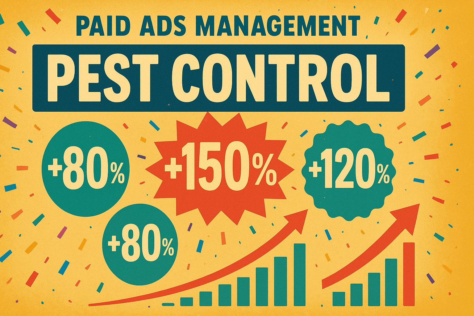 Paid Ads Management for Pest Control - results infographic (Design Delulu)