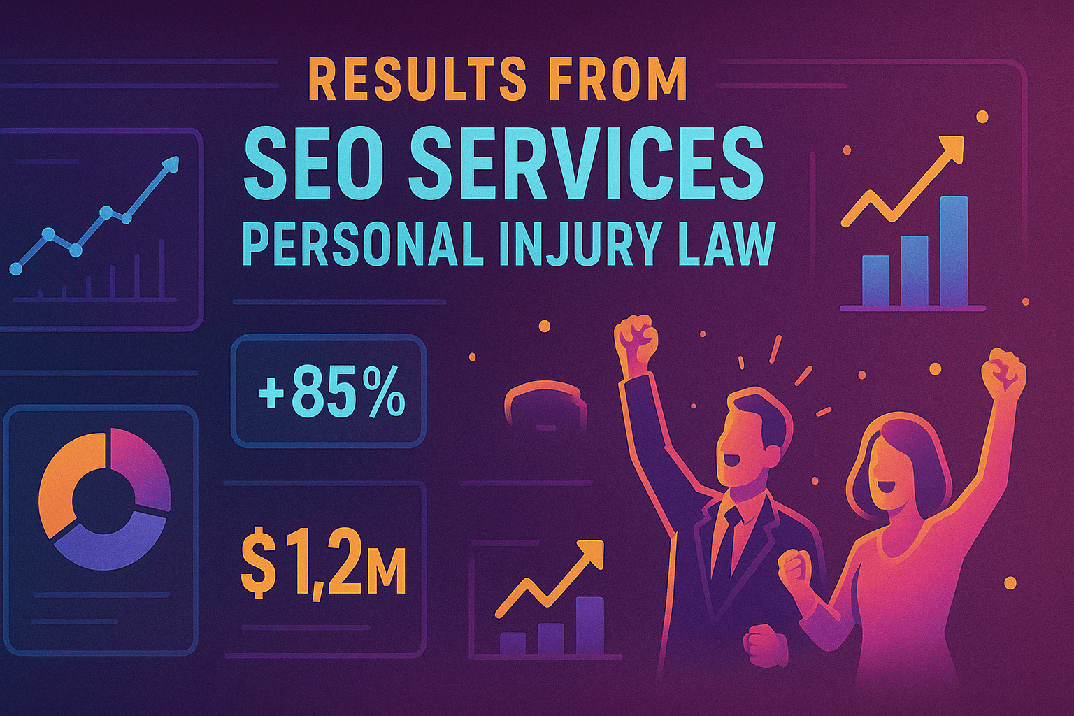 SEO Services for Personal Injury Law - results infographic (Design Delulu)