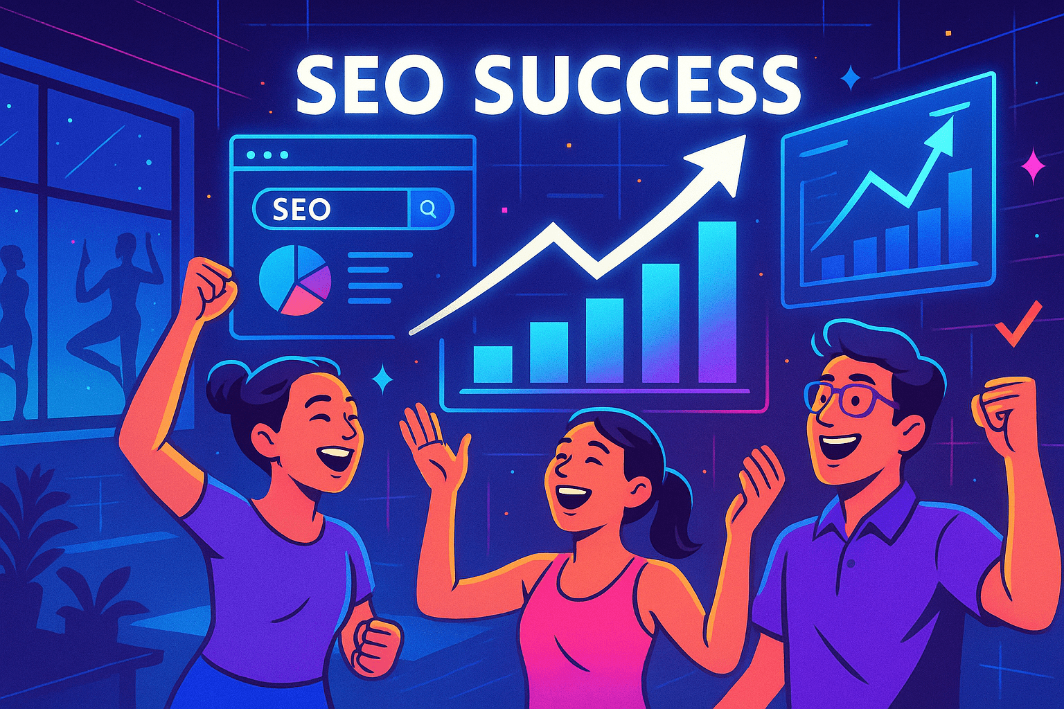 SEO Services for Yoga Studios - results infographic (Design Delulu)